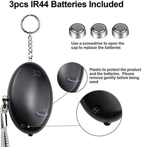 Tactical Scorpion Gear R1 Self Defense Personal Alarm, 130dB with Light for Security