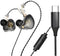 FEDAI DX2 USB C Headphones, Noise Isolating in Ear Headphones for Running, Gym, Workouts, with Microphone and Remote