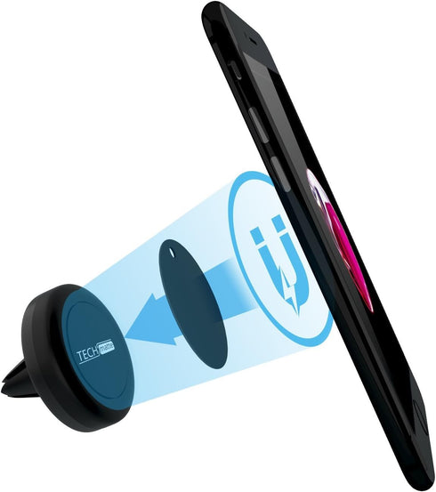 TechMatte Car Mount, MagGrip Air Vent Magnetic Holder for Smartphones, Black