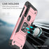 Moto G Power Case with Screen Protector, Tough Shockproof Hard Rubber Bumper with 360 Rotation Ring Kickstand