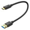 SUNGUY Android Auto USB C Cable 1FT, 10Gbps Short USB A to USB C 3.1 Gen 2 Data Transfer Cable Fast Charging for iPhone