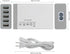 Desktop 5 Port USB Wall Charger 40W 8A, USB Hub Charging Station for Multiple Devices, Portable Multi Port USB Charger