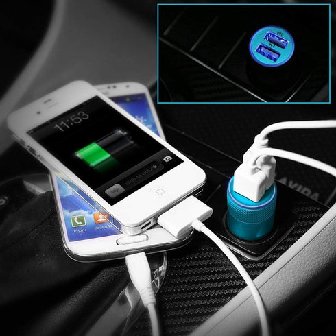 Sicodo 3.4A 2 Pack USB Smart Port Car Charger Compatible with iPhone 16, 15, 14, 13, 12, 11, SE, X, 8, 7 Pro