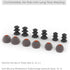 Black Short Cord Waterproof Earbuds for Swimming, 15-inch Wired 3.5mm Jack, Ideal for Diving, Snorkeling, Showering.