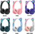 Kids Cat Ear LED Light Up Bluetooth 5.0 Headphones, Foldable Wireless Gaming Headset with Built-in Mic