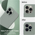 FireNova iPhone 15 Pro Case, 6.1" Calke Green, Silicone, Camera Protection, Soft Microfiber Lining + 2 Screen