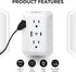 Rayovac Multi Plug Surge Protector with Night Light, 6 Outlets & 2 USB Ports A and USB C 2.4A Total, ETL Certified Adapter for Home, School, or Office