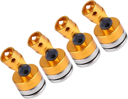 4Pcs SCX10 4WD 1:10(Yellow) Body Shell Mount Column, Magnetic Post Mount, Body RC Car Magnetic Shell Post Model Car