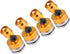 4Pcs SCX10 4WD 1:10(Yellow) Body Shell Mount Column, Magnetic Post Mount, Body RC Car Magnetic Shell Post Model Car