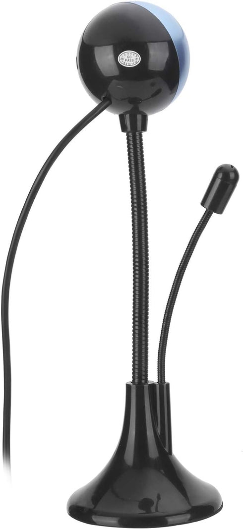 ASHATA 360 480P Mini Web Camara with Microphone, Degree Rotated USB HD Webcam for Desktop PC Laptop Video Calling