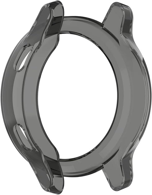 Black 3-Pack Covers for Garmin vívoactive 4 Watch Case Accessories - Transparent TPU Protective Bumper