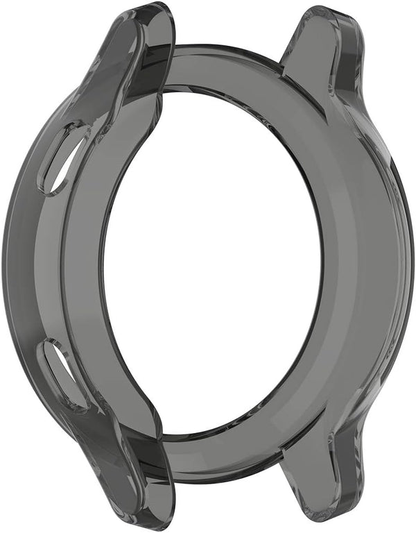 Black 3-Pack Covers for Garmin vívoactive 4 Watch Case Accessories - Transparent TPU Protective Bumper