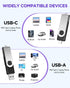 AGECASH A 128GB 1 Pack 2-in-1 3 .0 128GB AGECASH USB-C Dual Flash Drive | USB A + Type C Flash Drives USB C Thumb Drive
