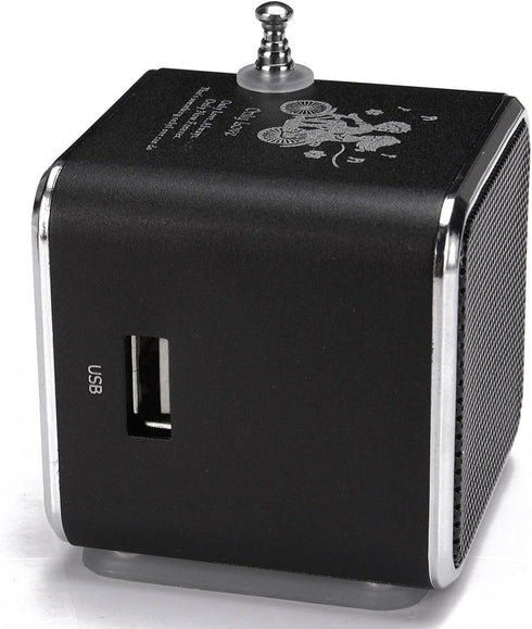 Longben MP3 Bluetooth Speaker,Digital Mini Portable FM Radio Radio mini Speaker USB SD TF Card Audio Player (Black)