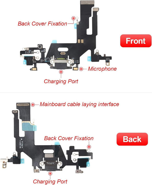 Charger Dock Connector for iPhone 11, Charging Port Replacement USB Charger Board Flex Cable Parts