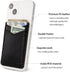2Pack Leather Phone Wallet, Adhesive Stick On Credit Card Holder for Back of iPhone and Android Phone Case-Black