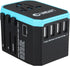 Universal Travel Adapter, Unidapt International Plug Adapter, 5.6A Smart Power, 4 USB, Type C