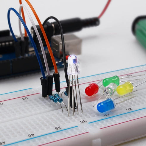 Electronics Basic Kit with Power Supply Module, Breadboard, Jumper Wire, LED, Resistor, 300+ pcs Sensors and Components