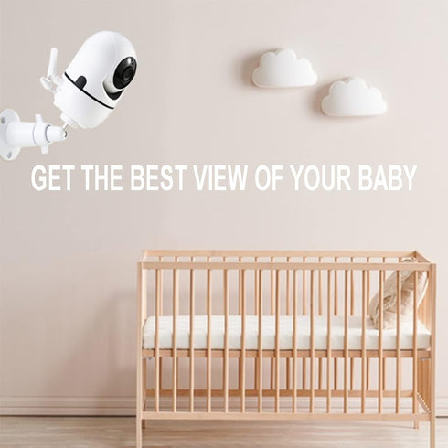 LEFXMOPHY Wall Mount Compatible with HelloBaby HB65 Baby Camera - Adjustable Metal Holder Stand