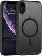 Telaso iPhone XR Case - Shockproof, Anti-Scratch, Matte Black, Full Body Protection, Compatible with MagSafe Charging.