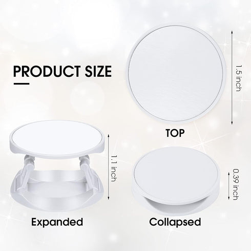 Frienda Slimline Phone Stand, 40 Pieces, White, Suitable for Tablets and Phones, Easy to Install, Foldable, Adjustable Viewing Angle, Ideal for Daily Use