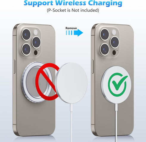 imluckies Magnetic Base Compatible with PopSocket Phone Grips and MagSafe iPhone Series Case, Thin & Light Portable