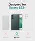 Ringke Fusion Case for Samsung Galaxy S22 Plus 5G (2022), Clear Anti-Yellowing Hard Back with Shockproof Bumper Cover