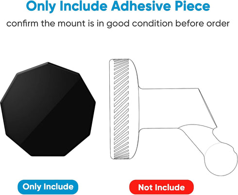 Naponal 2 Pcs Adhesive Magnet Replacement for Garmin Low Profile Magnetic Mount,Only Windshield Adhesive Piece