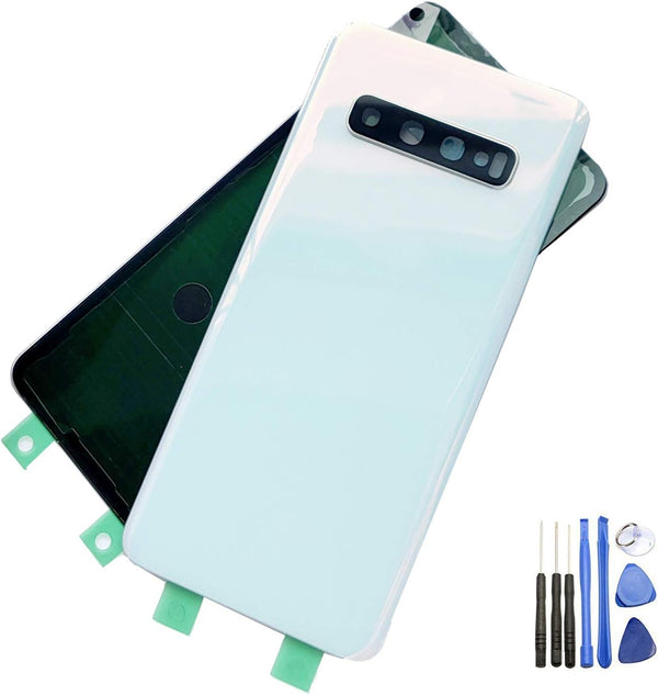 Galaxy S10+ Rear Back Glass Door Cover Replacement - White for Samsung Galaxy S10+ SM-G975U