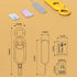 LJFLYXRI (3 Ultimate Sim Card Removal Tool - SIM Ejector Tool Kit, Scratch-Free Silicone Case, Organizes SIM Cards