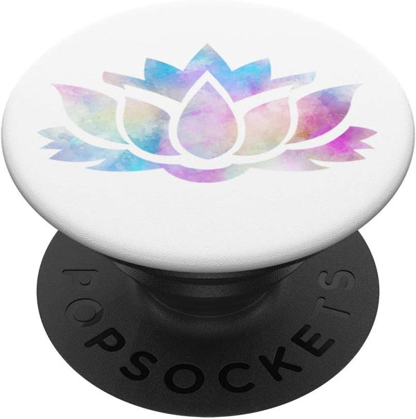 Lotus Flower Yoga Spiritual Dreamy Colorful Design PopSockets Swappable PopGrip