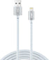 XYS-L10604B 10 Ft Charge and Sync USB to Lightning Braided Cable, White