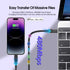Apple MFi Certified 4Ft USB C to Lightning Cable, 3A Fast Charging, Nylon Braided, Compatible with iPhone 14/13/12/11 -