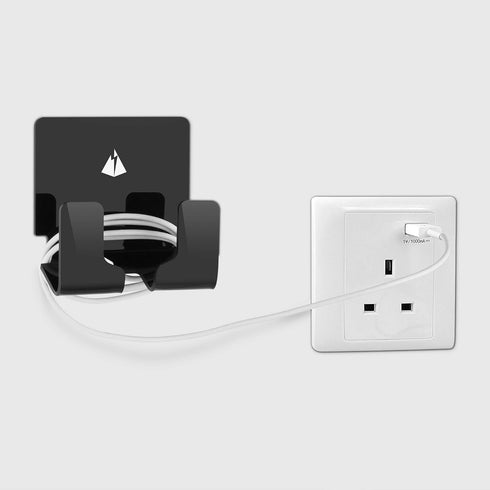 TXEsign Adhesive Wall Phone Holder Mount | Smartphone External Battery Wall Holder (Black)