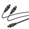 MEIRIYFA Digital Optical Splitter Adapter Cable 1 in 2 Out, Toslink Digital