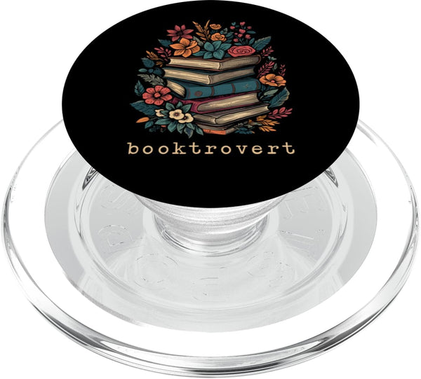 Booktrovert Funny Book Lovers Wildflowers, Cottagecore Women PopSockets MagSafe PopGrip for iPhone