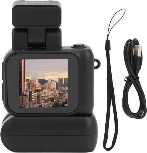 1080P 1.44in Sanpyl Small DV Camera, HD Thumb Video Recorder Mini DVR Camcorder with Screen, Charging Case, Supports
