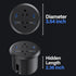 Jgstkcity Grommet, 65W 3inch Hole,2 Outlets,4 Countertop 65W Desktop Power USB C Fast Charging Port, Flush Mount