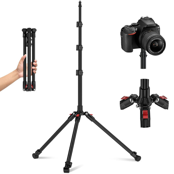 Anautin Extendable Light Stand Photography, 6.6ft/2m Light Tripod Stand for Travel, 13lb/6kg Heavy