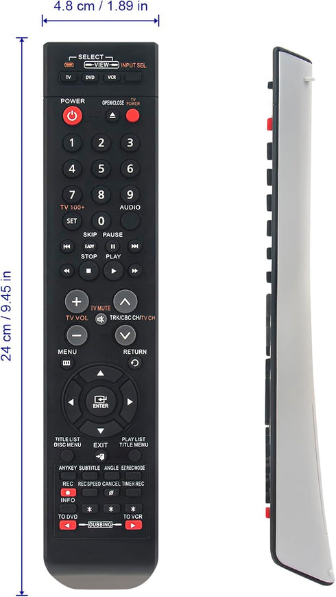 AIDITIYMI AK59-00084A DVDVR375 DVDVR375A Replacement Remote Control Compatible with Samsung Recorder