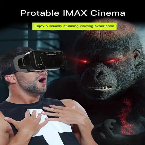 VR Headset for iPhone or Android Phone, Virtual Reality 3D Glasses Helmets, Compatible with 4.7-7.2 inch Mobile Devices