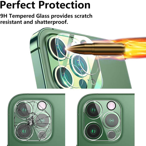 3PCS Rear Camera Lens Protector for iPhone 13 Pro/13 Pro Max, HD Clear Full Coverage Guard