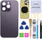 OEM Rear Back Glass Replacement for iPhone 14 Pro 6.1 inches with Repairing Tool Kit (Deep Purple)