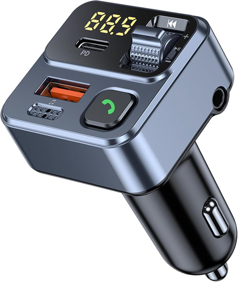 KAIY FM Transmitter Bluetooth Car Adapter, Car Radio Bluetooth Transmitter HandsFree Calling Music
