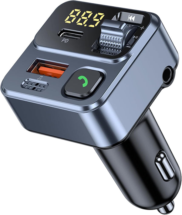 KAIY FM Transmitter Bluetooth Car Adapter, Car Radio Bluetooth Transmitter HandsFree Calling Music