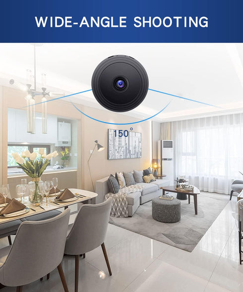 senri Mini Security Camera, 1080P HD WiFi Home Indoor/Outdoor Camera for Baby/Pet/Nanny, Remote Viewing