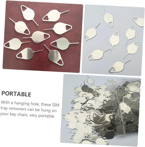 300pcs Veemoon Sim Cards Ejector Kit Eject Pin Tools for Tray Removal Sim Card Tool Made of Material