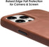 Wilken Leather Wrapped Case for iPhone 12 Pro Max | Brown | Compatible with MagSafe & Wireless Charging | Top Grain