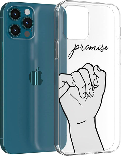 Couples Phone Case for iPhone Xr - 6.1" Slim Cover, Pinky Promise Design for Him & Her, Perfect for Anniversaries &
