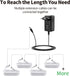 Tonton 33Ft 10M 5.5mm 2.1mm 5521 12V 2 Pack) Power Extension Cable x DC Female to Male Compatible with DC Adapter Cord